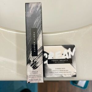 Fenty Beauty Hella Thic “cuz I’m black” mascara & Cheeks out cream blush
